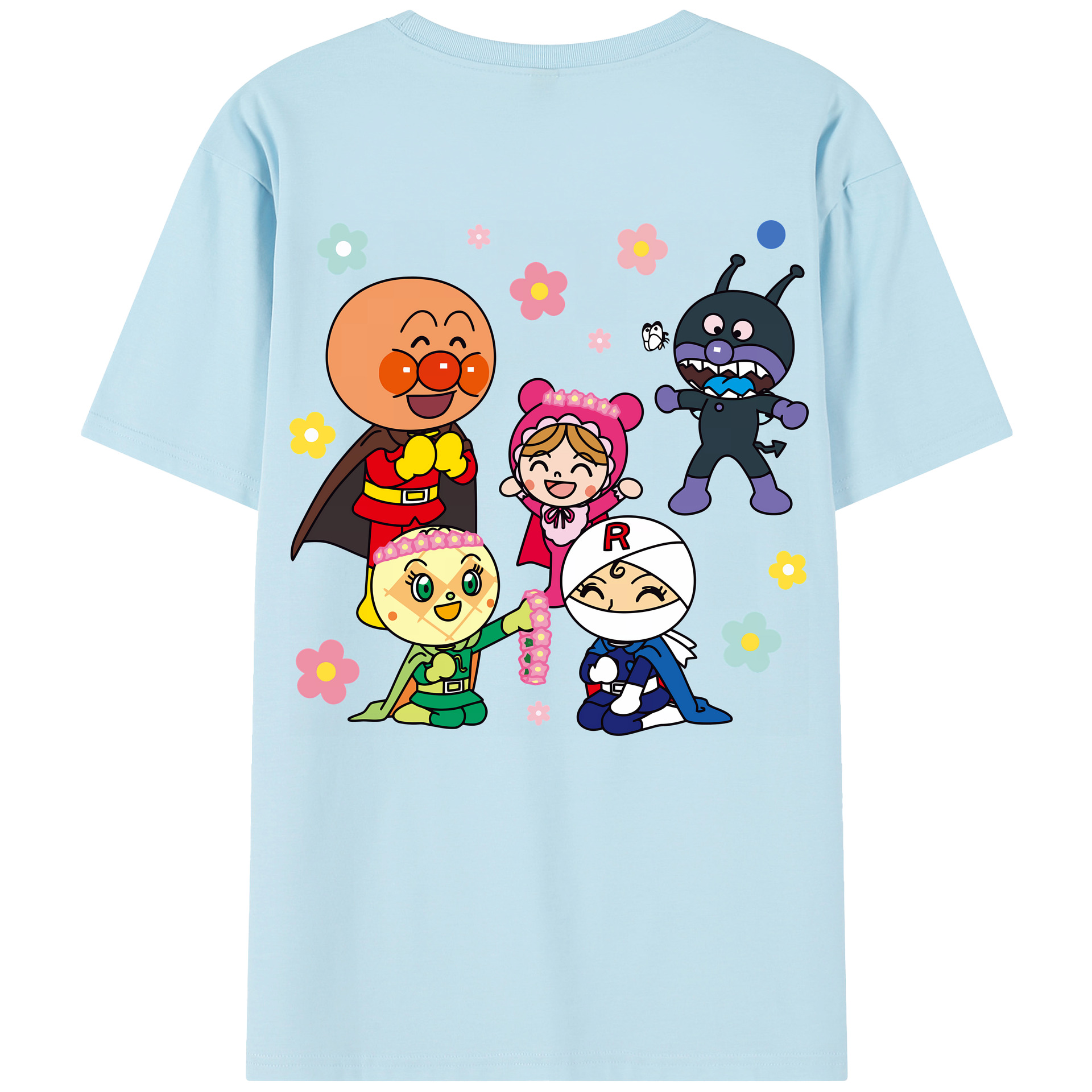 （画像用） アンパンマン Anpanman 綿100％半袖Tシャツ（背面プリント）